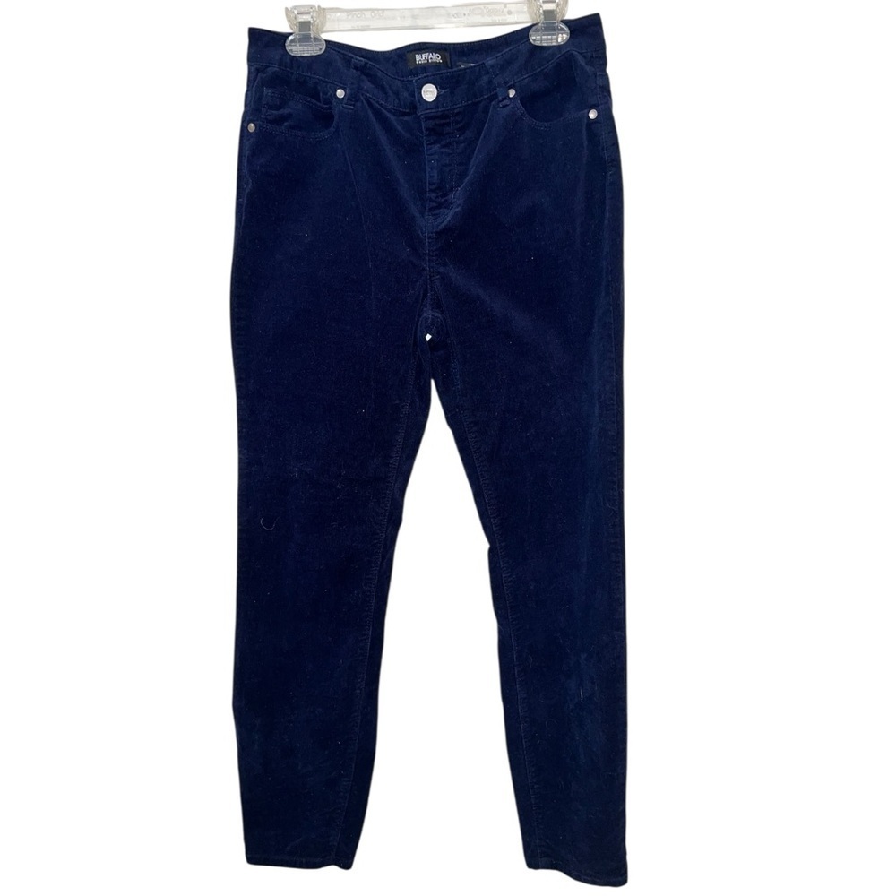 Buffalo David Bitton Dark Navy Corduroy Skinny Jeans Size 12 / 32 Like New